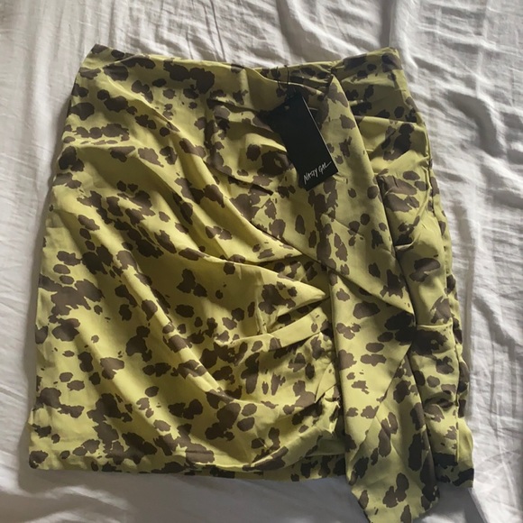 ruffle cow print mini skirt - Picture 1 of 2
